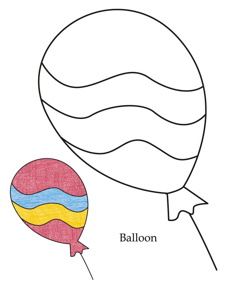 Balloon coloring #2, Download drawings