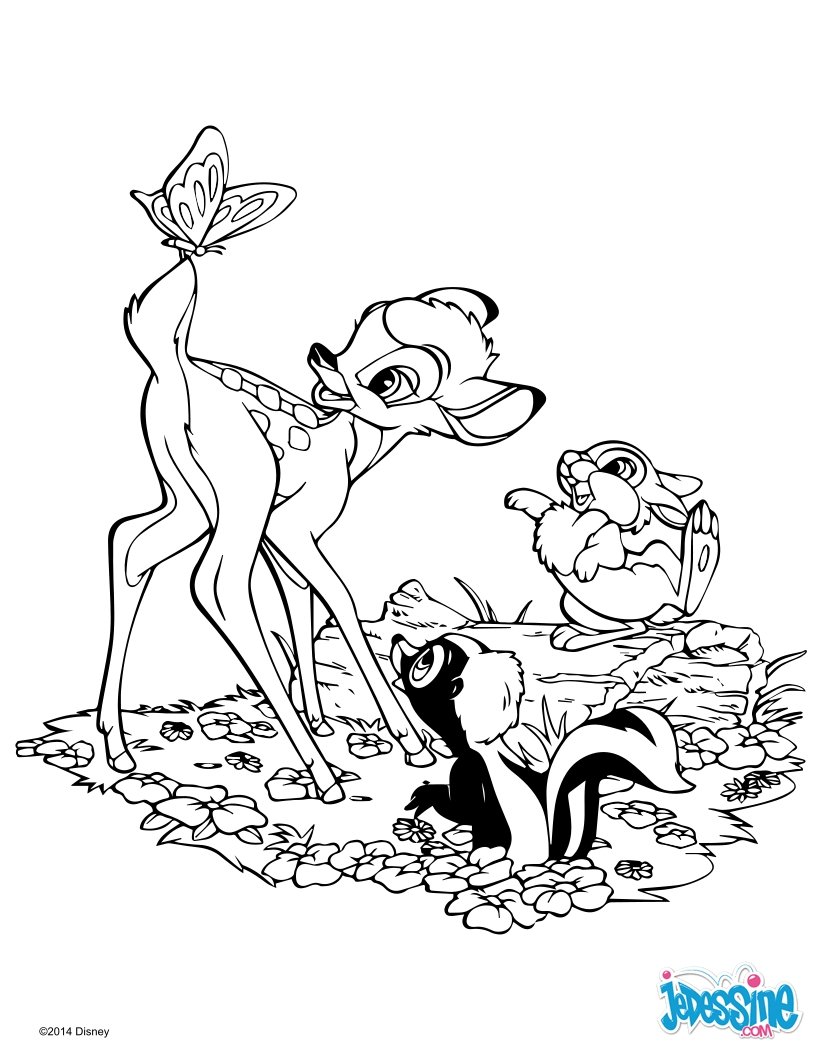 Bambi coloring #7, Download drawings