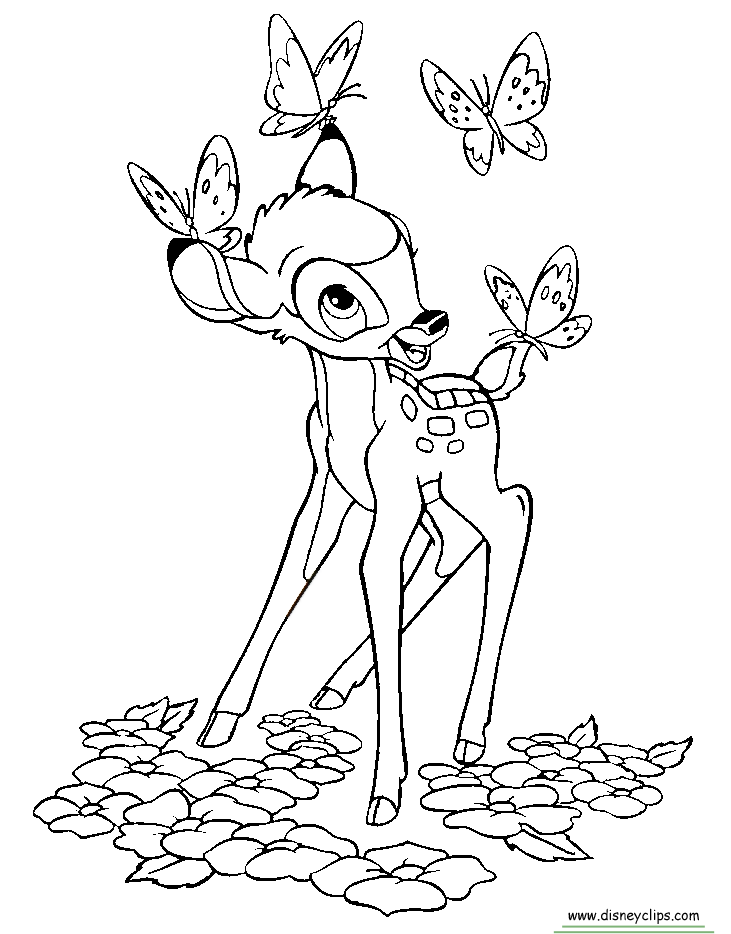 Bambi coloring #2, Download drawings