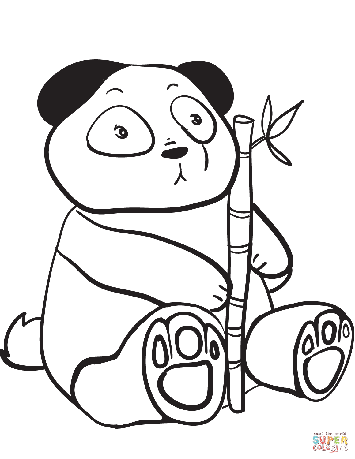 Panda coloring #14, Download drawings