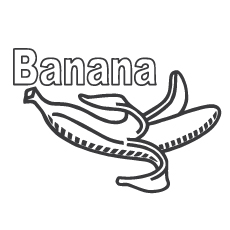 Banana coloring #1, Download drawings