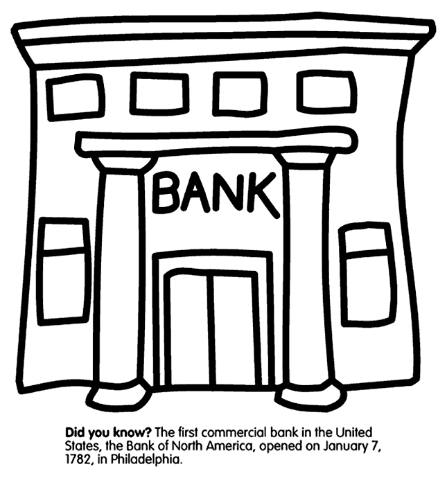 Banks coloring #5, Download drawings