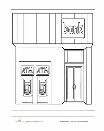 Banks coloring #12, Download drawings