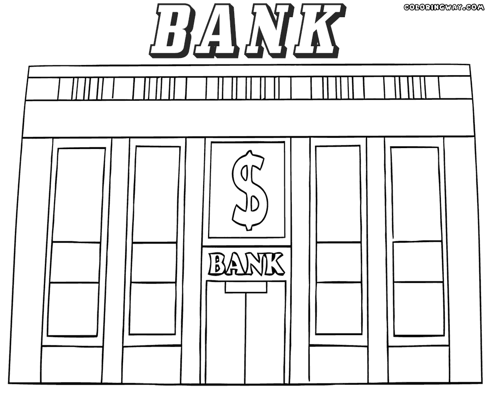 Banks coloring #1, Download drawings
