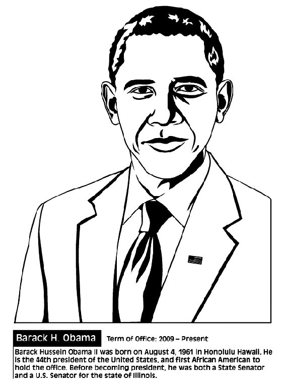 Barack Obama coloring #19, Download drawings