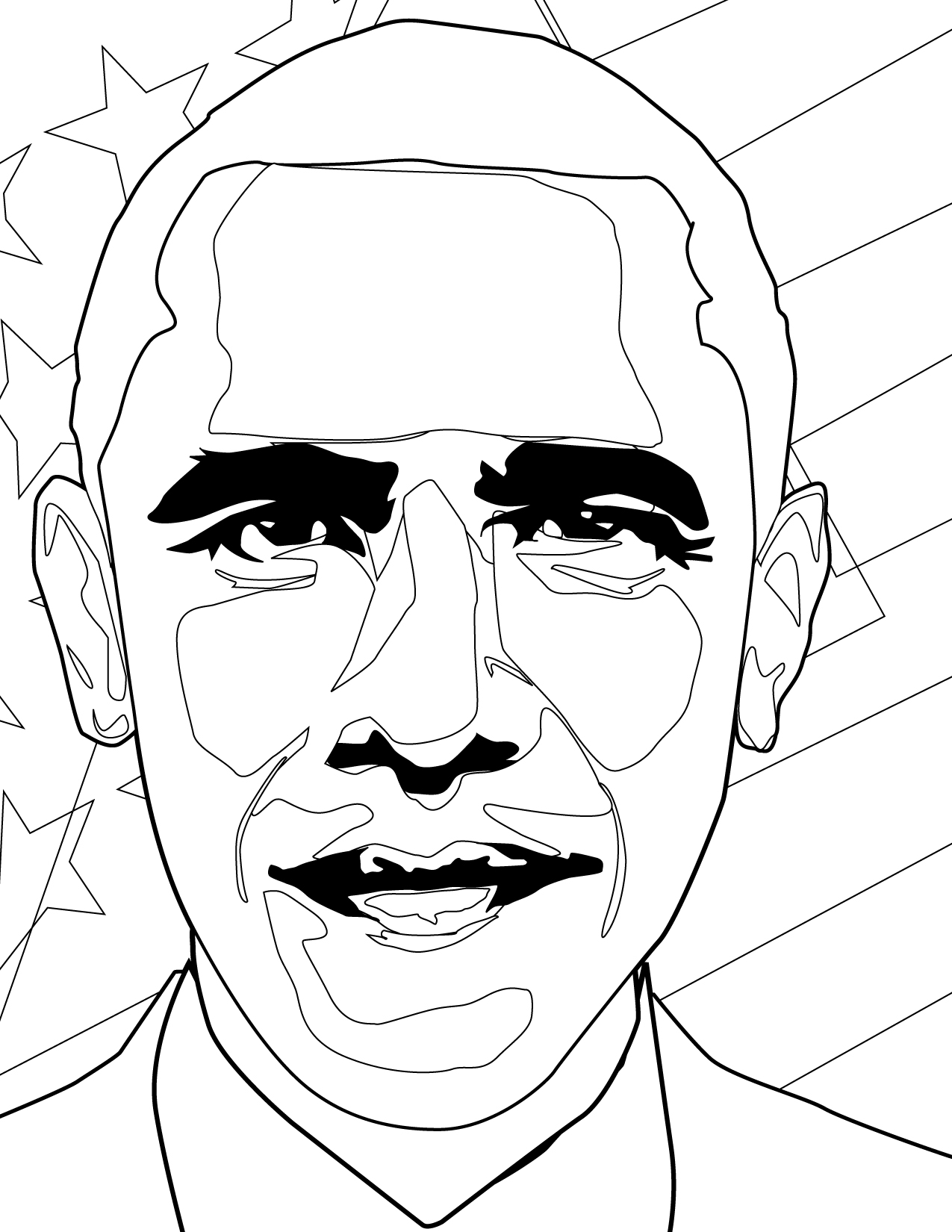 Barack Obama coloring #5, Download drawings
