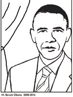 Barack Obama coloring #7, Download drawings
