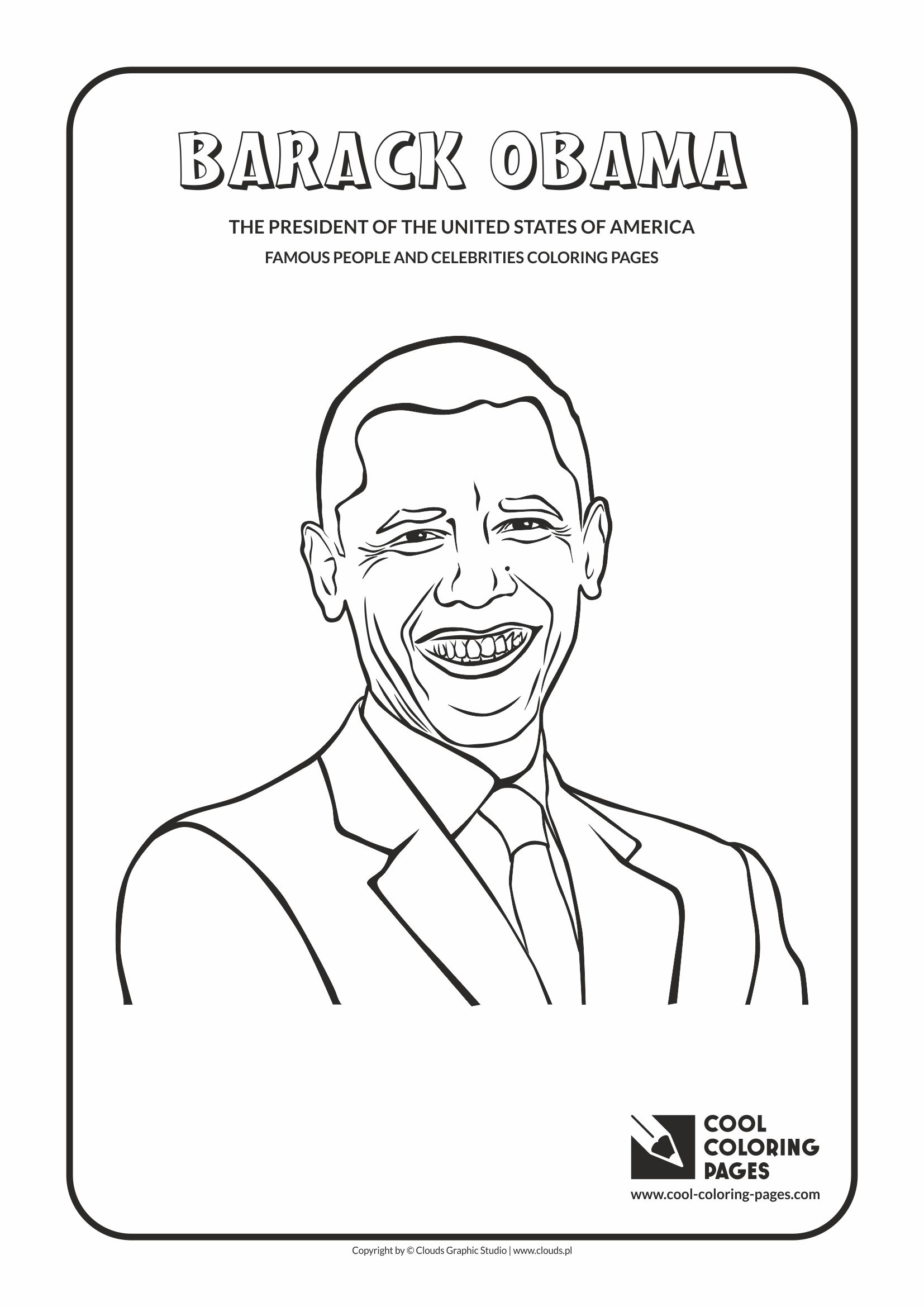 Barack Obama coloring #4, Download drawings