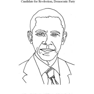 Barack Obama coloring #2, Download drawings
