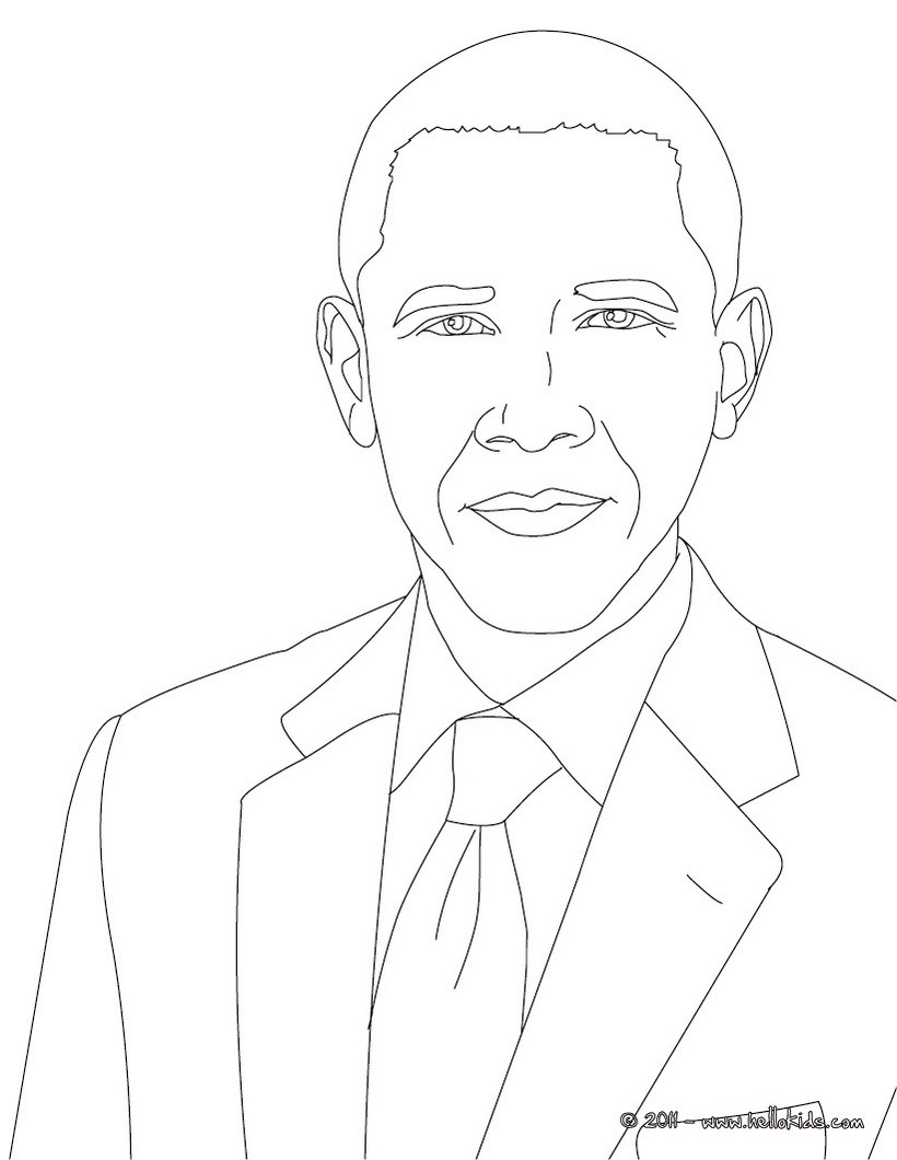 Barack Obama coloring #11, Download drawings