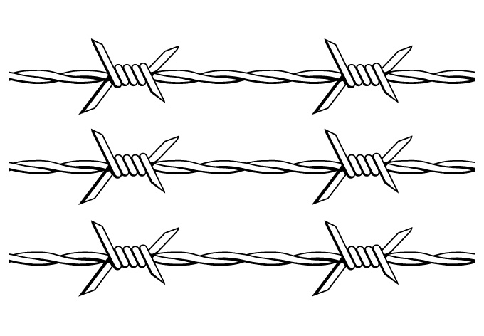 Barbed Wire coloring #1, Download drawings