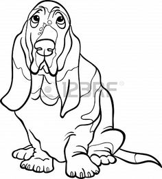 Basset Hound coloring #5, Download drawings