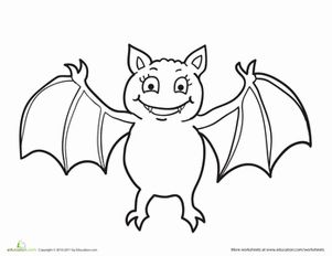 Bat coloring #14, Download drawings