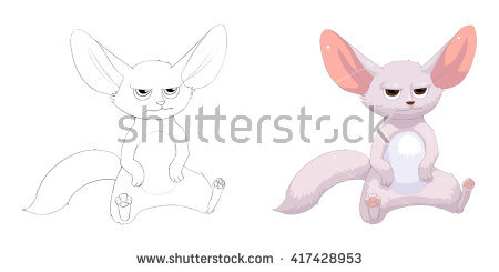 Bat-Eared Fox coloring #3, Download drawings