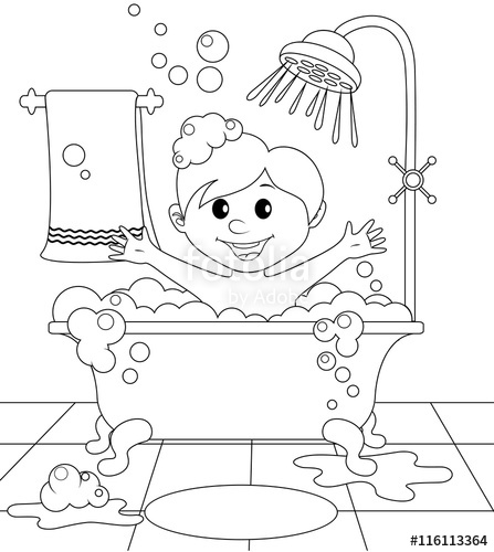 Bathroom coloring #14, Download drawings