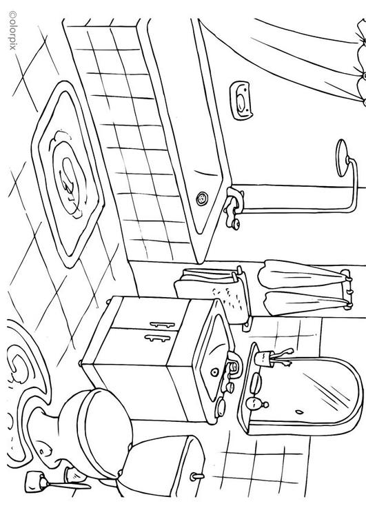 Bathroom coloring #15, Download drawings