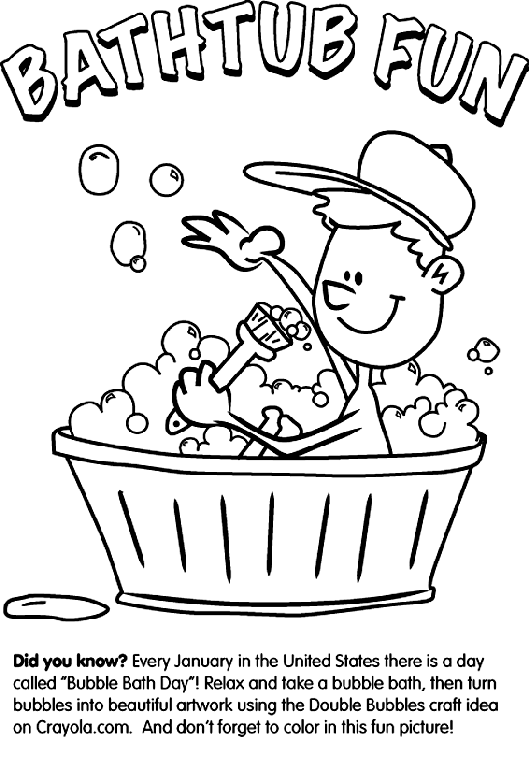 Bathtub coloring #11, Download drawings