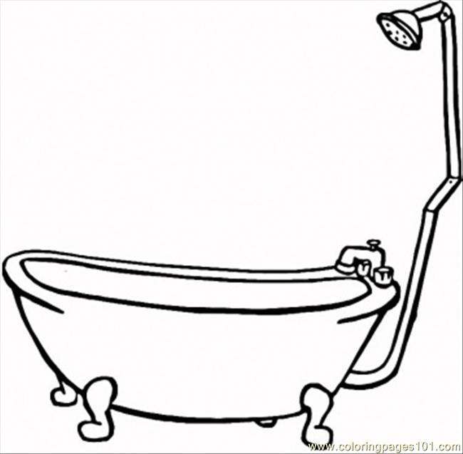 Bathtub coloring #4, Download drawings