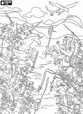 Battle coloring #20, Download drawings