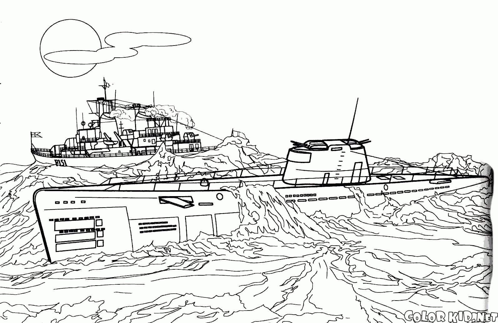Battleship coloring #3, Download drawings