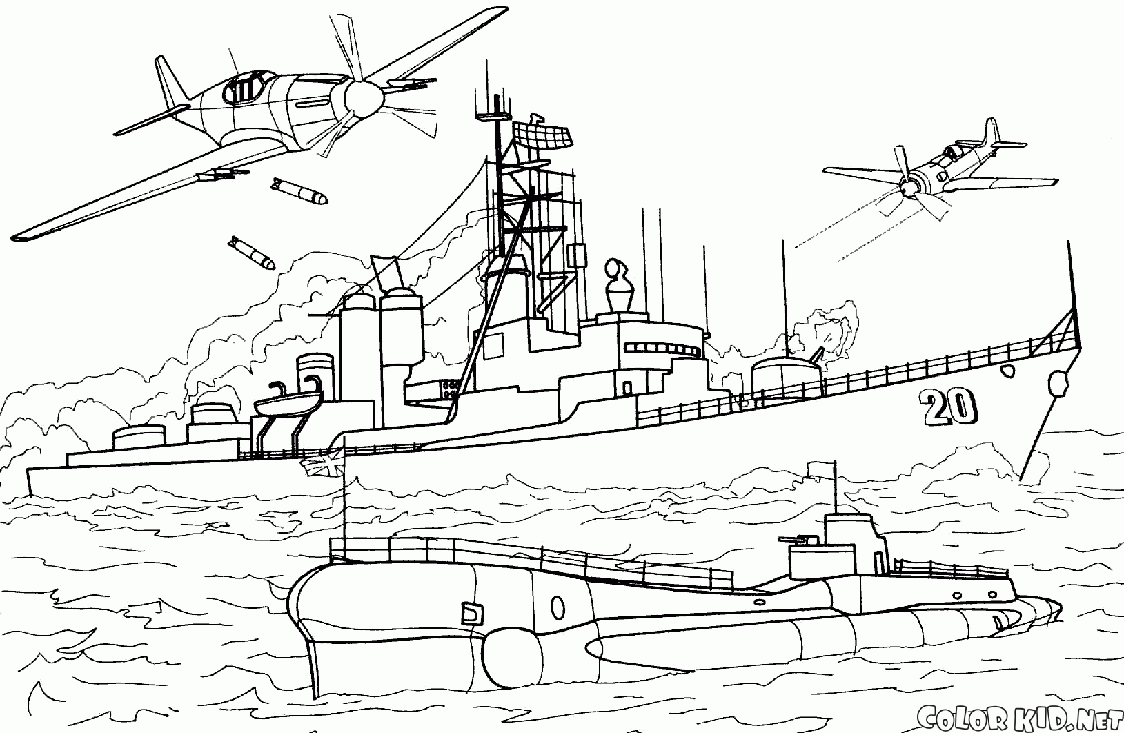 Battleship coloring #4, Download drawings