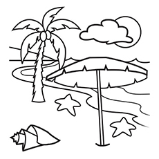 Beach coloring #20, Download drawings