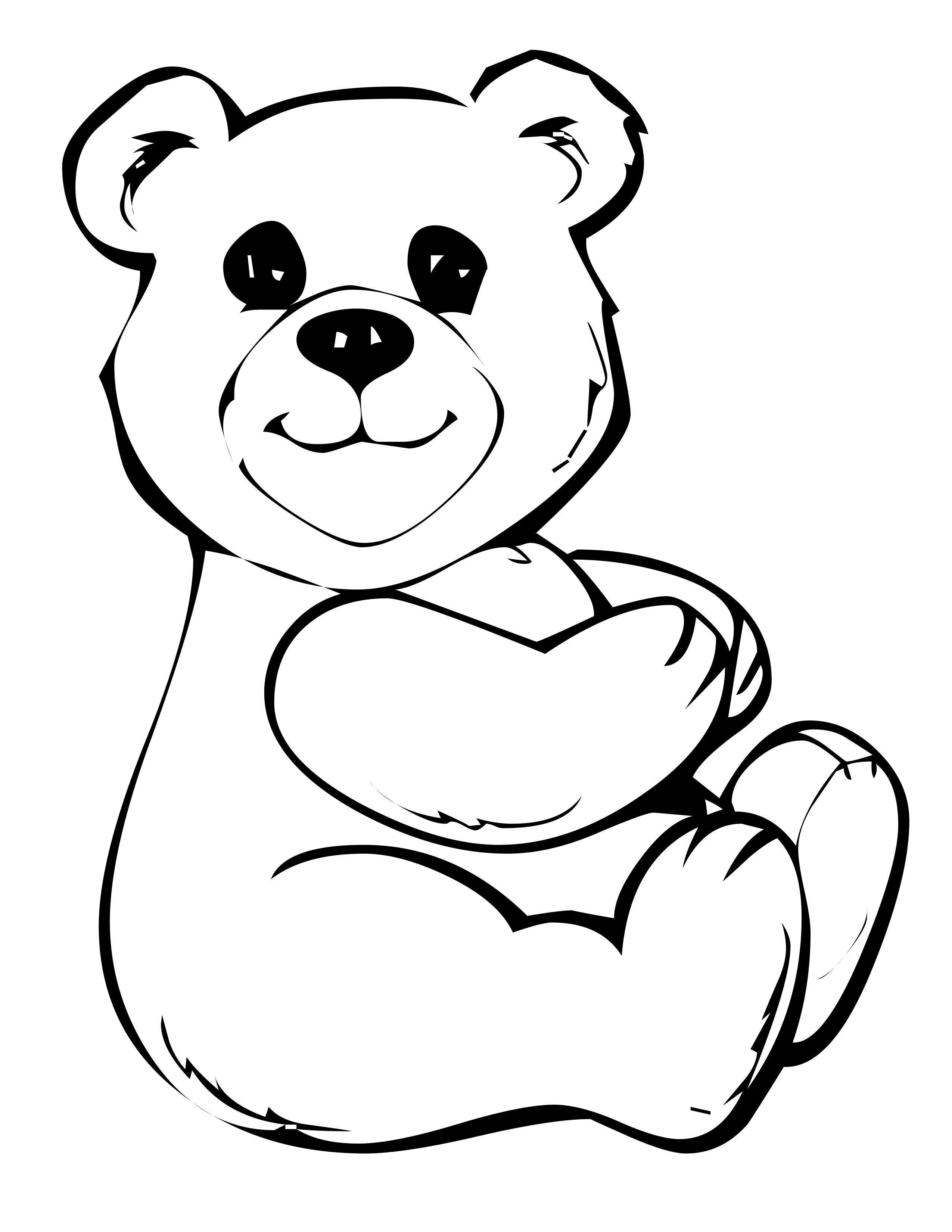 Bear coloring #9, Download drawings