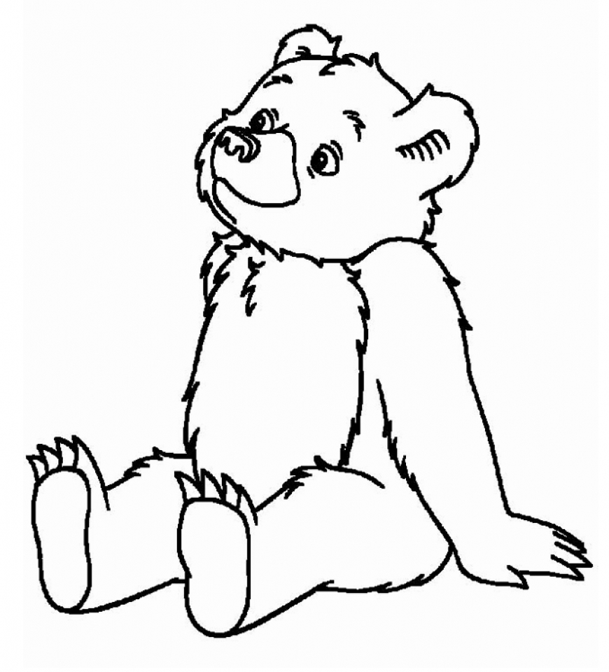 Bear coloring #8, Download drawings