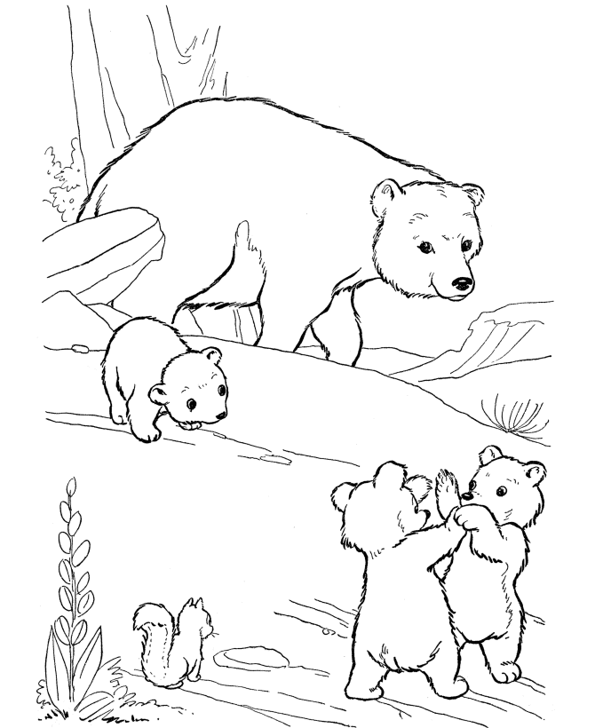Grizzly Cubs coloring #18, Download drawings