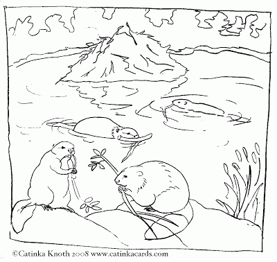Beaver coloring #10, Download drawings