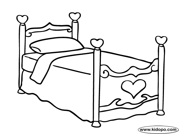 Bed coloring #10, Download drawings