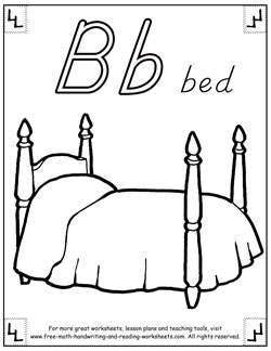 Bed coloring #7, Download drawings