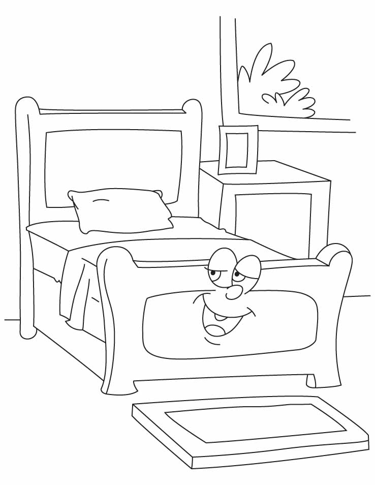 Bed coloring #12, Download drawings