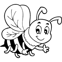 Bee coloring #13, Download drawings