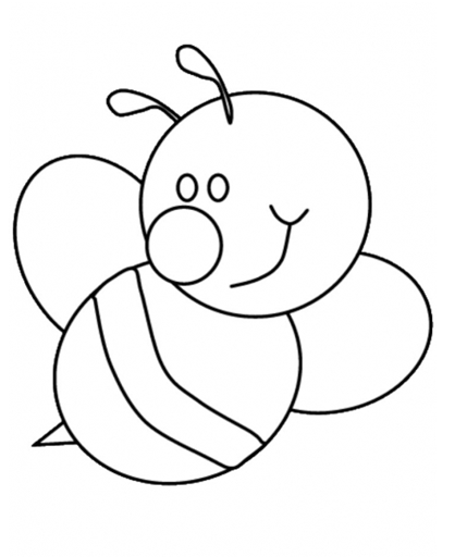 Bee coloring #10, Download drawings