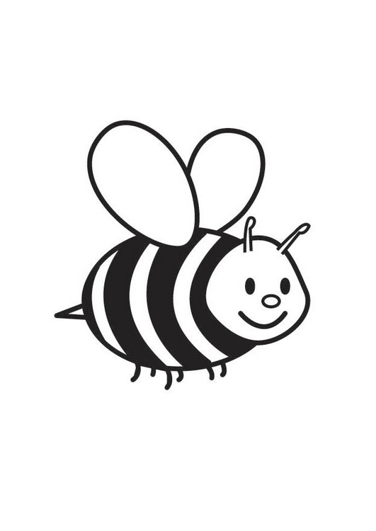 Bee coloring #19, Download drawings