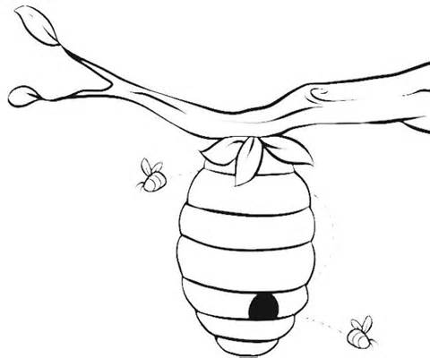 Bee Hive coloring #6, Download drawings