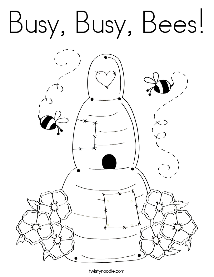 Bees coloring #1, Download drawings