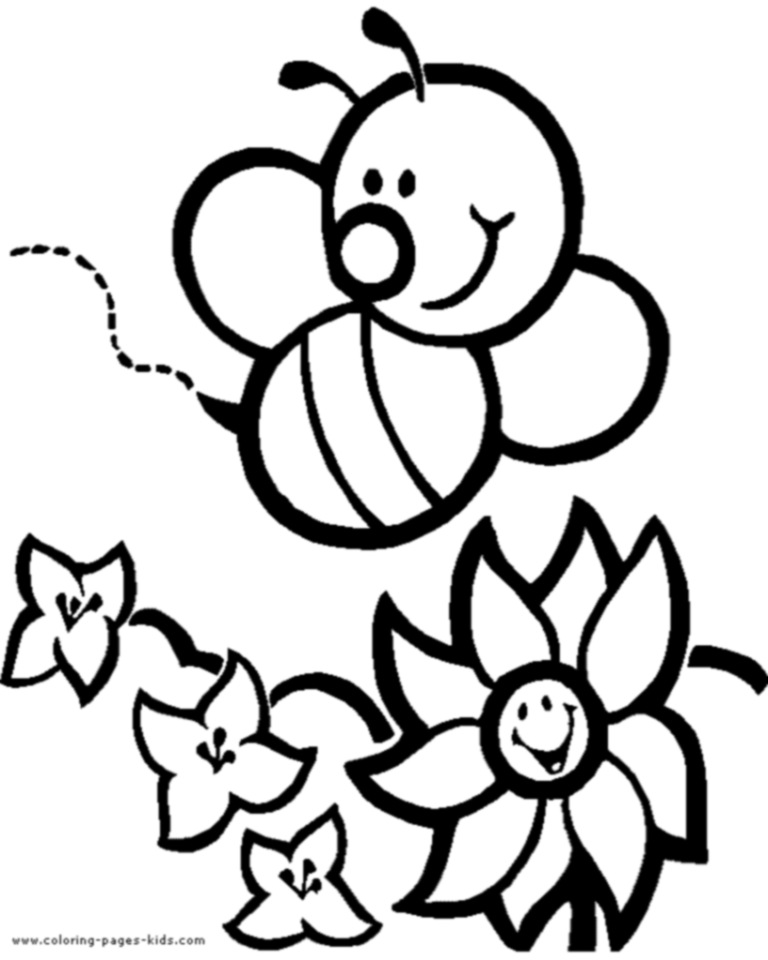 Bees coloring #11, Download drawings