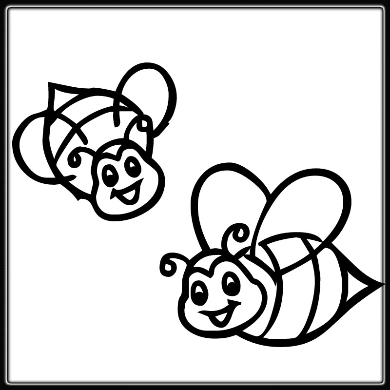 Bees coloring #16, Download drawings