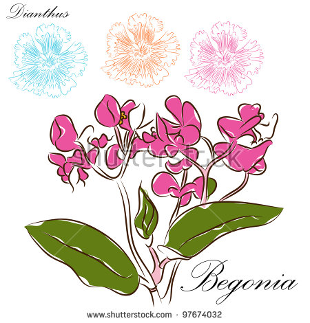 Begonia svg #13, Download drawings