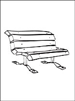 Bench coloring #10, Download drawings