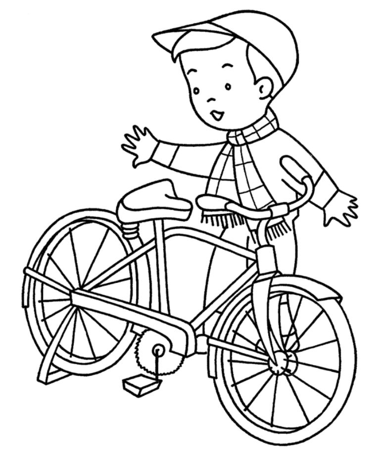 Bicycle coloring #7, Download drawings