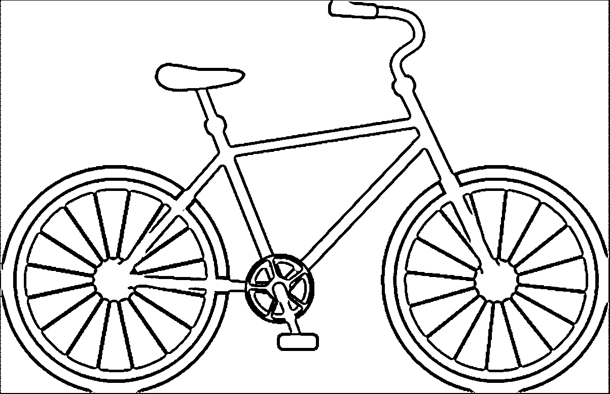 Bicycle coloring #12, Download drawings