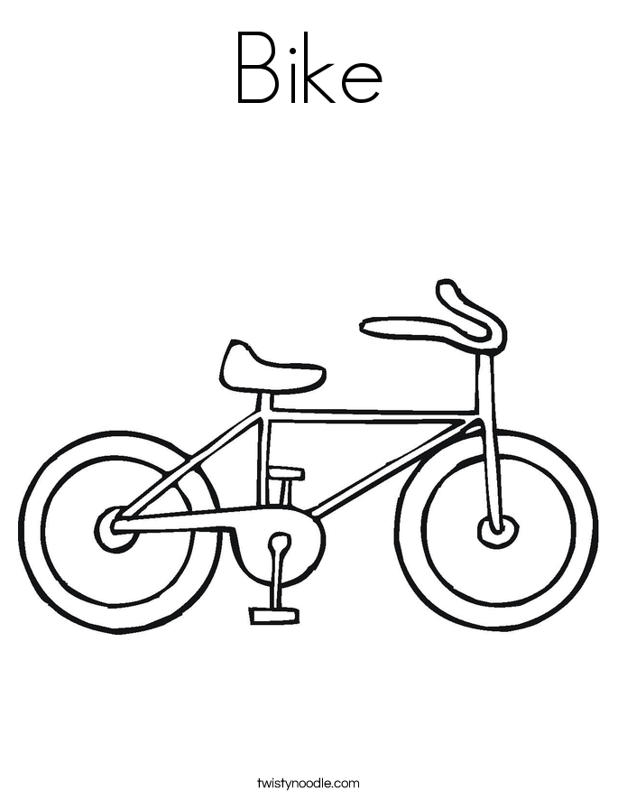 Bicycle coloring #3, Download drawings