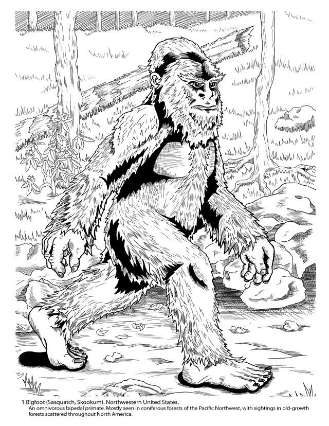 Sasquatch coloring #16, Download drawings