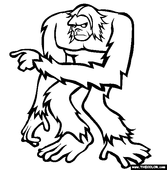 Bigfoot coloring #2, Download drawings
