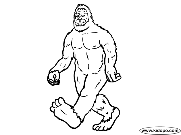 Bigfoot coloring #3, Download drawings