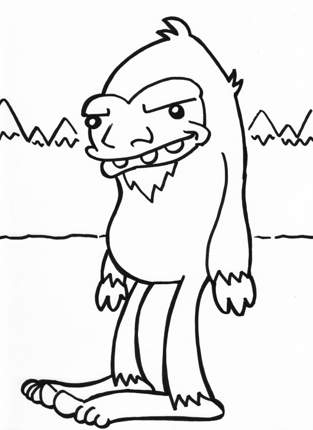 Bigfoot coloring #9, Download drawings