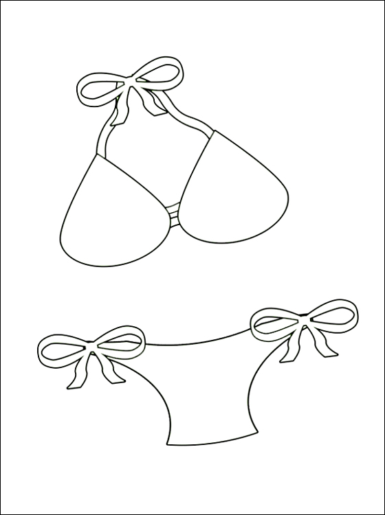 Bikini coloring #1, Download drawings